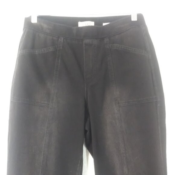 Logo by Lori Goldstein women's size 8P black wash pull on jogger - Picture 2 of 14